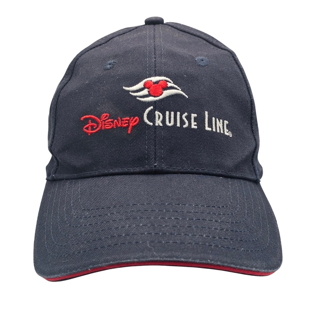 Disney Cruise Line Strap Back Hat Cap Embroidered Mickey Logo Adjustable Navy